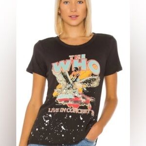 Chaser The Who charcoal gray with paint splatter band tee size xsmall